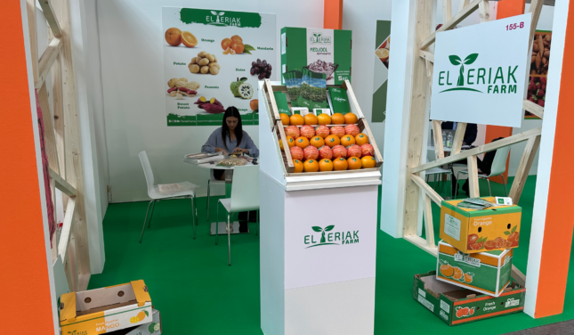Welcoming visitors to our stand